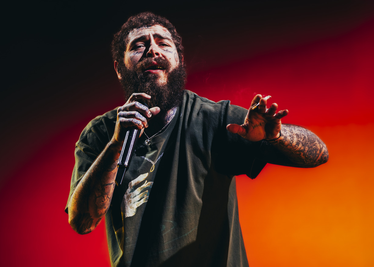 Post Malone Brings His Danny Doolans Chops (and Fireworks) to Auckland Show