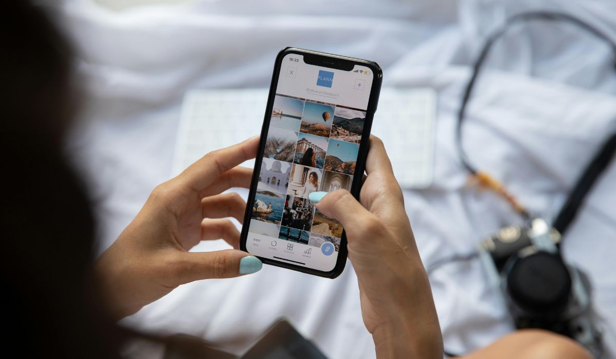 Woman using phone
