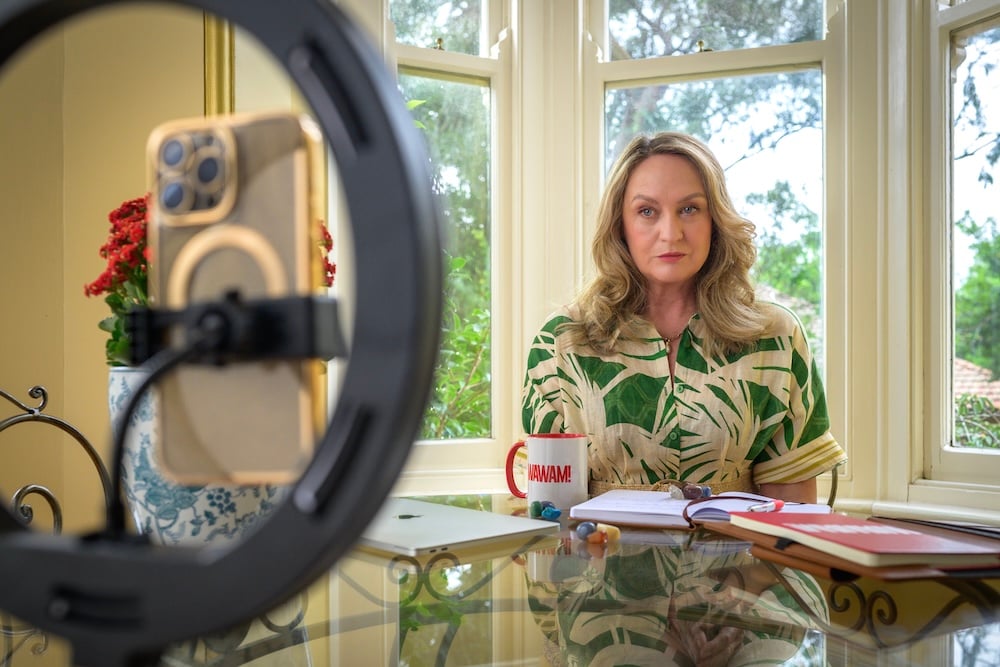 Helen Thompson as Lynelle in Colin From Accounts  season 3, episode 3 streaming on Paramount+, 2026. 
