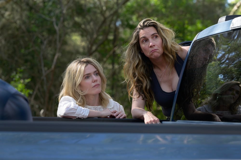 L-R:Harriet Dyer as Ashley and Genevieve Hegney as Chiara in Colin From Accounts season 3, streaming on Paramount+, 2026. PHOTO CREDIT: John Platt/Paramount+