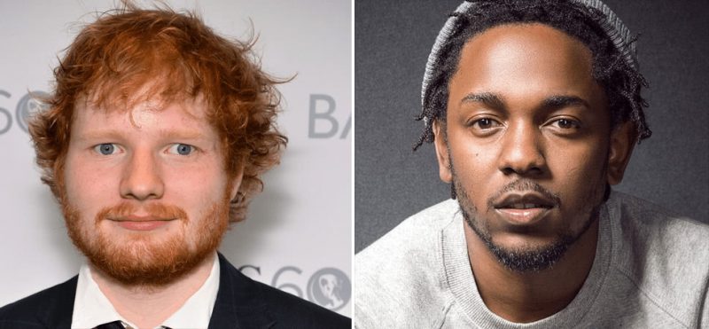 Ed Sheeran back on top of the charts, but Kendrick Lamar isn’t far behind