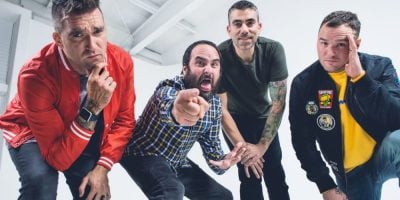 Jordan Pundik, Chad Gilbert, Ian Grushka and Cyrus Bolooki of New Found Glory