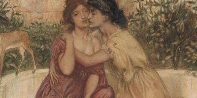 Sappho and Erinna in a Garden at Mytilene 1864 by Simeon Solomon