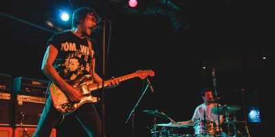 Japandroids (Brian King and David Prowse) performing at The Factory Theatre on Friday July 14.