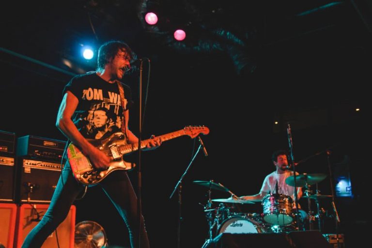 Japandroids (Brian King and David Prowse) performing at The Factory Theatre on Friday July 14.