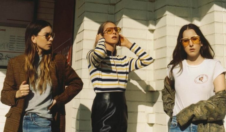 The three members of Haim enjoy the sunshine