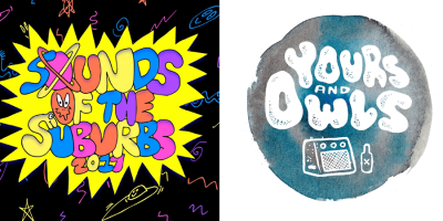 2 panel image of the logos for Sounds Of The Suburbs and Yours & Owls