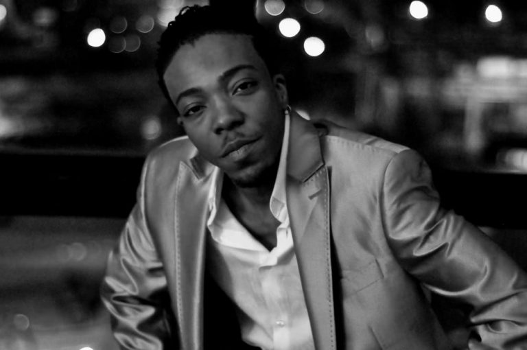 PEVEN EVERETT press shot black and white