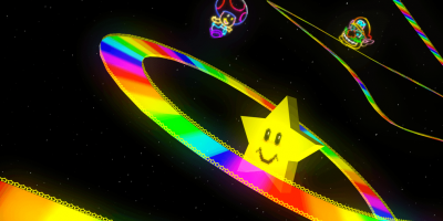 Rainbow Road Mario Kart level
