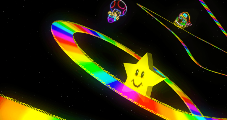 Rainbow Road Mario Kart level