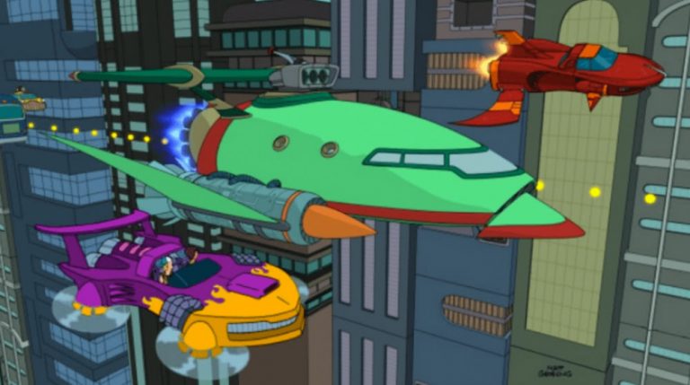 Futurama flying vehicles cars