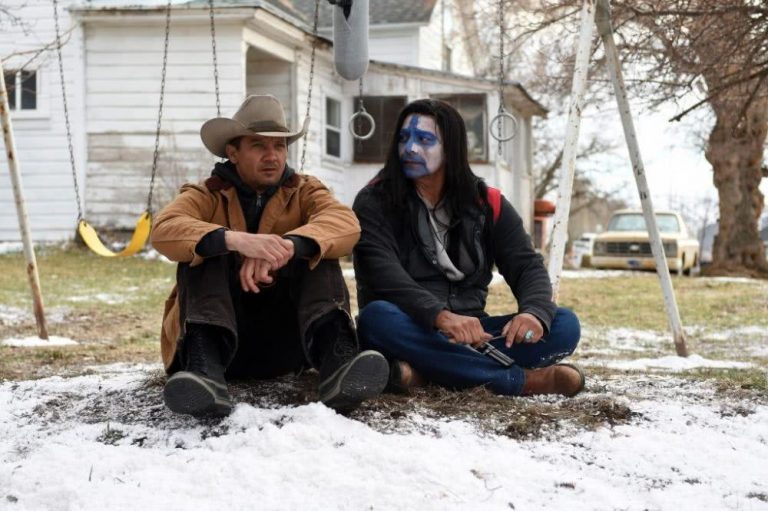 Jeremy Renner and Gil Birmingham in Wind River