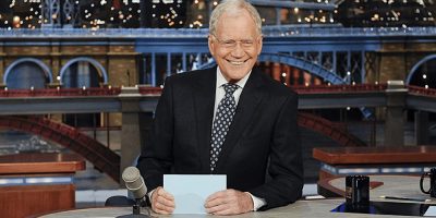 David Letterman hosting The Late Show