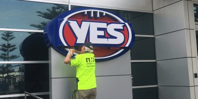 Image of the AFL logo having been changed to read 'yes' in support of same-sex marriage