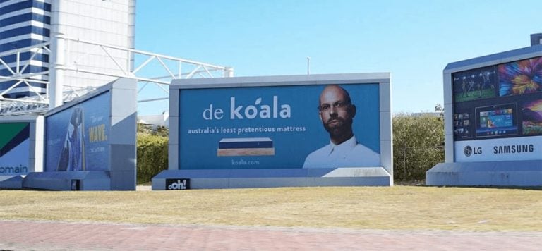 Image of a Koala Mattress billboard in Sydney