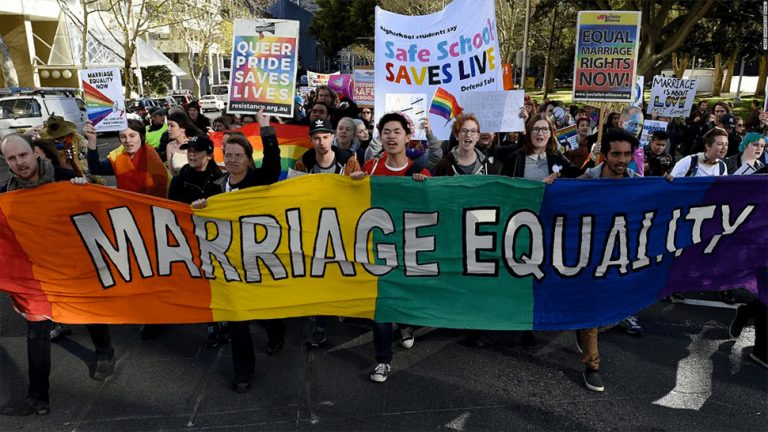 Image of marriage-equality marches in Sydney