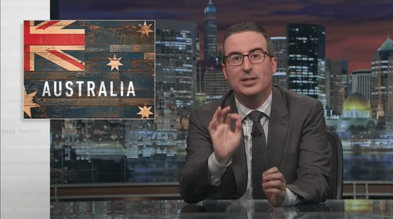 US comedian John Oliver criticising the Australian same-sex marriage plebiscite