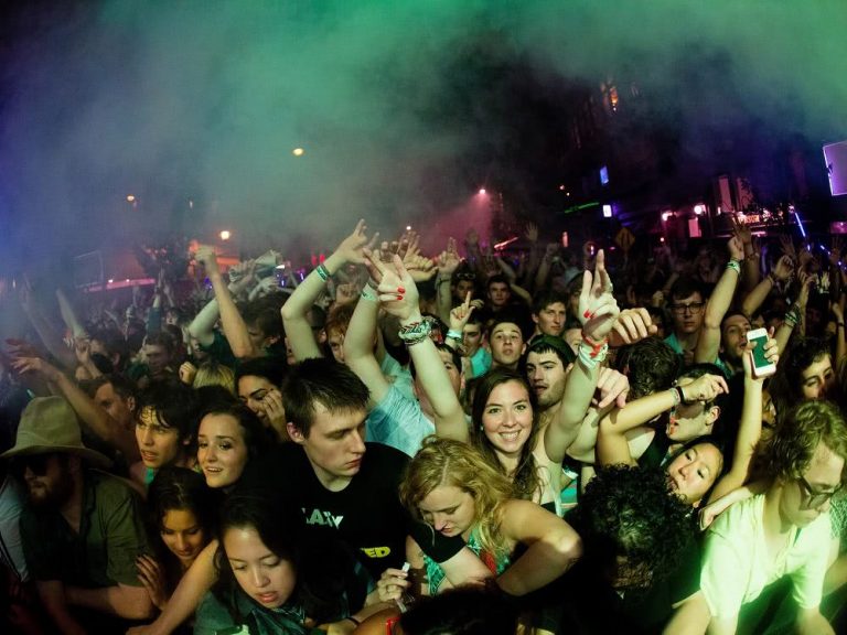 A crowd at a gig