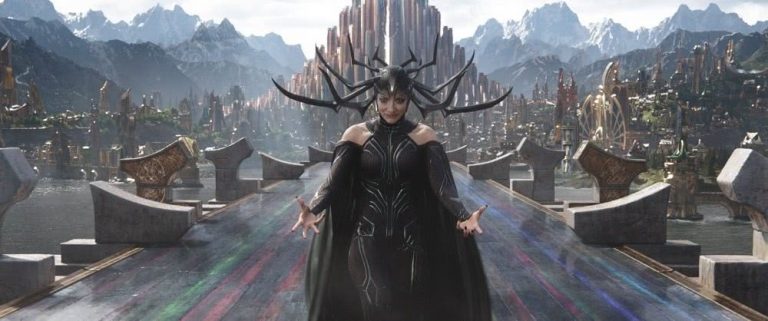 Cate Blanchette as Hela in the Marvel film Thor Ragnarok