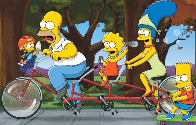 Simpsons on bikes