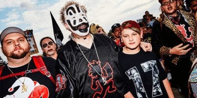 Insane Clown Posse fans, commonly known as a Juggalos, in their natural habitat.