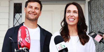 New Zealand Prime Minister Jacinda Arden and her partner Clarke Gayford