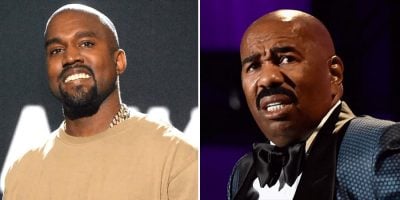 US hip-hop icon Kanye West and 'Family Feud' host Steve Harvey