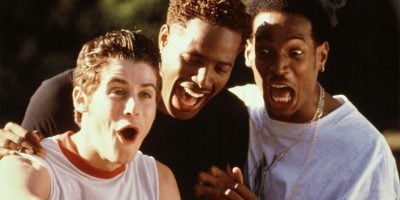 Jon Abrahams, Shawn Wayans, and Marlon Wayans in a scene from 'Scary Movie'