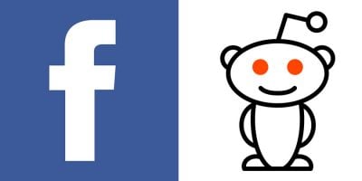 2 panel image of the logos for Facebook and Reddit