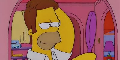 Image of Homer Simpson admiring his head of hair