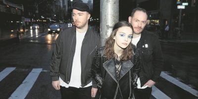 CHVRCHES' Martin Doherty, Lauren Mayberry and Iain Cook