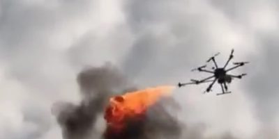 The apocalypse has arrived in the form of a flamethrowing drone