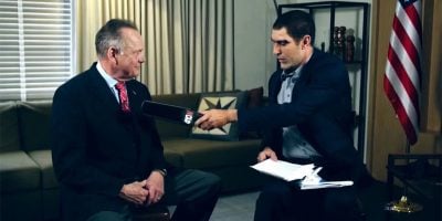 Image of Sacha Baron Cohen and Roy Moore in 'Who Is America?'