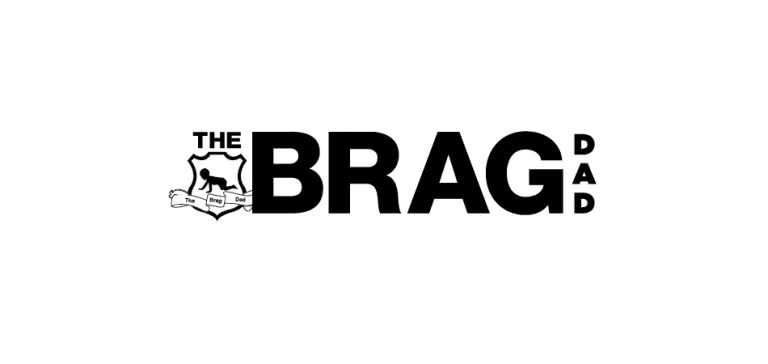 brag dad logo black and white