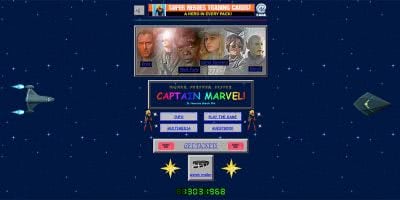 Screenshot of the 'Captain Marvel' website