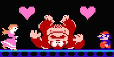 mario donkey kong peach love valentines video game