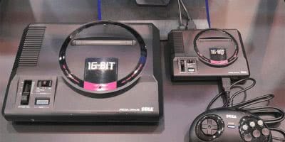 Image of the Sega Gensis and the Sega Genesis Mini