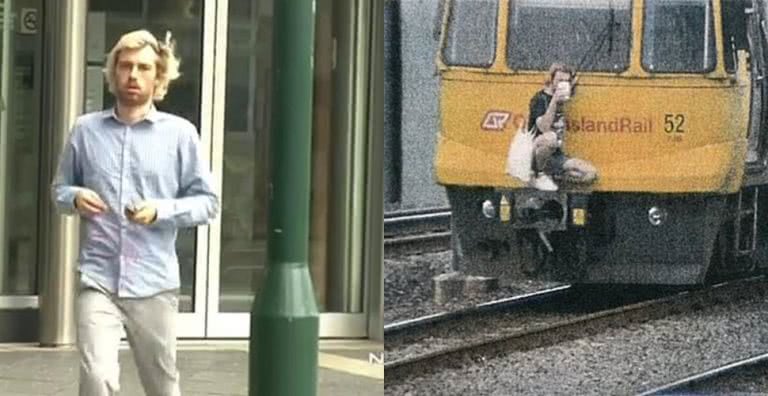 Brisbane alleged train surfer Joseph Michael Burke. Credit: Seven.