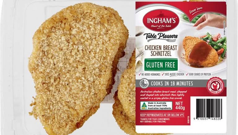 Image of Ingham's gluten free chicken schnitzel