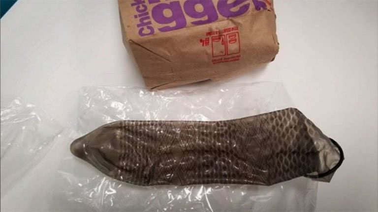 Image of the condom found at a Perth McDonald's store