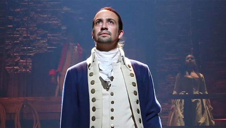 Lin-Manuel Miranda in the title role of 'Hamilton'