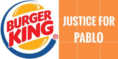 Image of Burger King's logo and the 'Justice For Pablo' picture