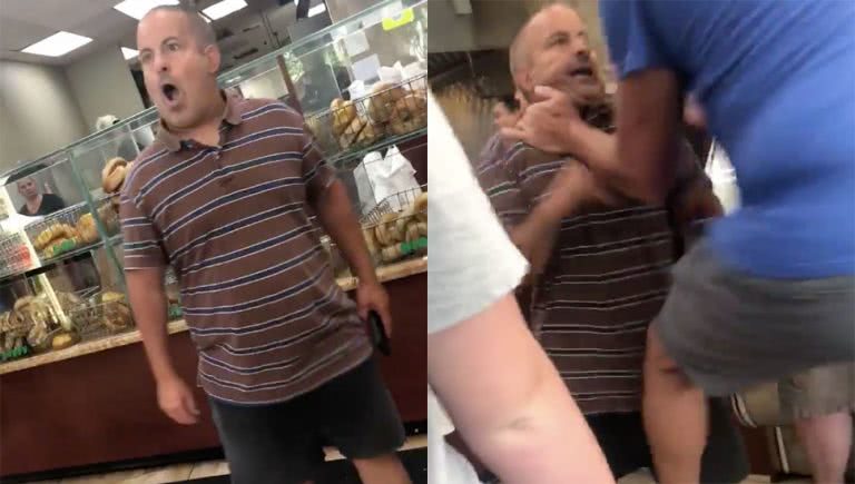 An angry man at a bagel store launched into a misogynistic tirade against women for rejecting him over his height