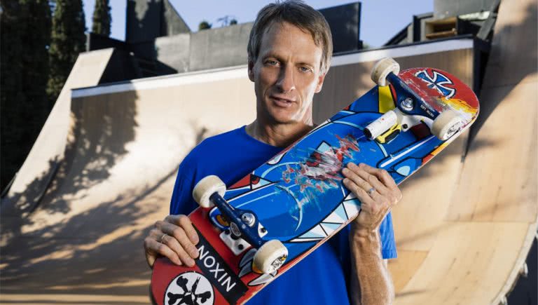 Iconic skateboarder Tony Hawk