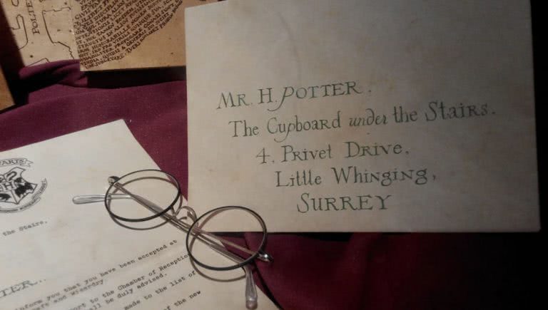 Hogwarts acceptance letter and Harry Potter's Glasses