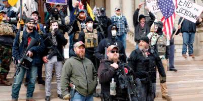 Lockdown protestors in Michigan