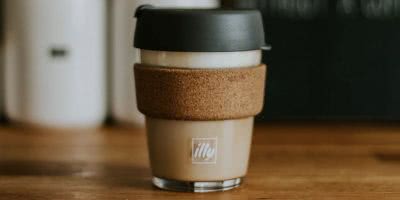 Coffee in a reusable Keep Cup