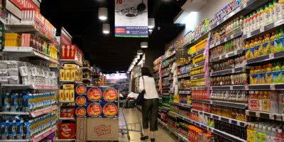 Photo of the inside of a foreign grocery store