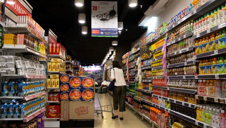 Photo of the inside of a foreign grocery store