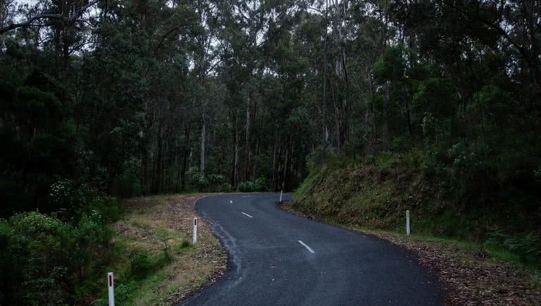 Country road in regional holiday.